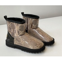 Most Popular Gucci GG Snow Ankle Boots Golden Brown 121778