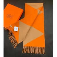 Buy Discount Hermes Scarf Wool&Cashmere 33679 Orange