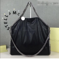 Super Quality Stella McCartney Falabella Fold Over Tote Bag SM1611 Black/Silver 2020