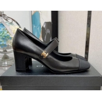 Super Quality Chanel Lambskin Mary Janes Pumps 6.5cm 121486 Black