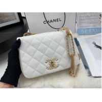 Latest Style Chanel Flap Lambskin Shoulder Bag AS2975 white