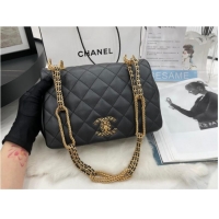 Most Popular Chanel Flap Lambskin Shoulder Bag AS2976 black