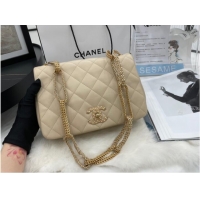 Particularly Recommended Chanel Flap Lambskin Shoulder Bag AS2976 cream