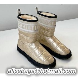 Best Price Dior Oblique Snow Ankle Boots Champagne Gold 121813