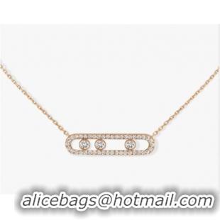 Unique Grade Messika Rose Gold Diamond Nacklace M5436 Move Pave