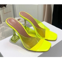 Good Product Amina Muaddi TPU Heel Slide Sandals 9.5cm 122045 Yellow