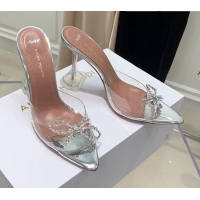 Super Quality Amina Muaddi TPU Heel Slide Sandals 9.5cm 122050 White