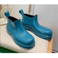 Grade Design Bottega Veneta Shine Rubber TPU Ankle Boots Blaster 021413 Blue