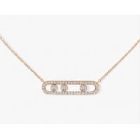 Buy Discount Messika Rose Gold Diamond Nacklace M5434 Move Pave