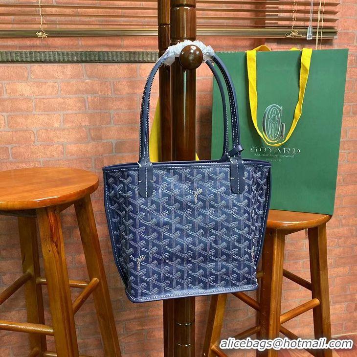 Classic Goyard Original Anjou Reversible Bag Mini 2399 Navy Blue