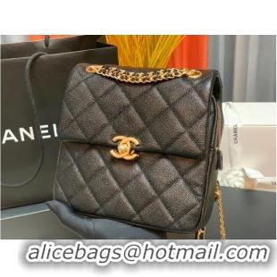 Promotional Chanel Grained Calfskin Backpack Original Leather AS3108 black