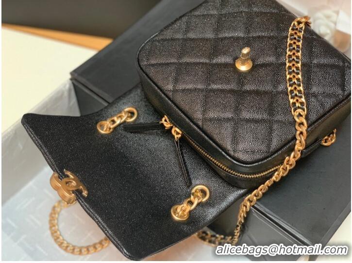 Promotional Chanel Grained Calfskin Backpack Original Leather AS3108 black