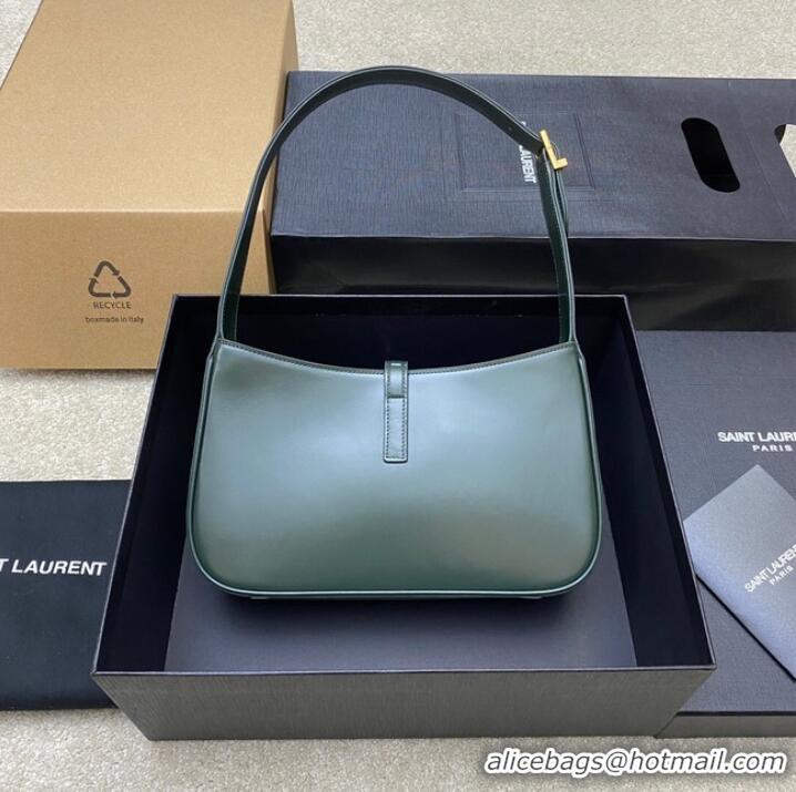 Market Sells YSL LE 5 A 7 HOBO BAG IN SMOOTH LEATHER Y687228 blackish green