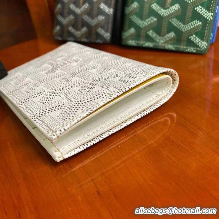 Shop Low Price Goyard Leather Card Cover Wallet 020093 White