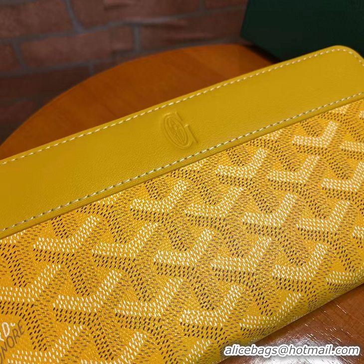 Unique Style Goyard Original Zippy Organizer Wallet 020111 Yellow