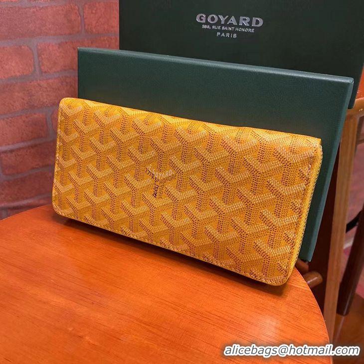 Unique Style Goyard Original Zippy Organizer Wallet 020111 Yellow