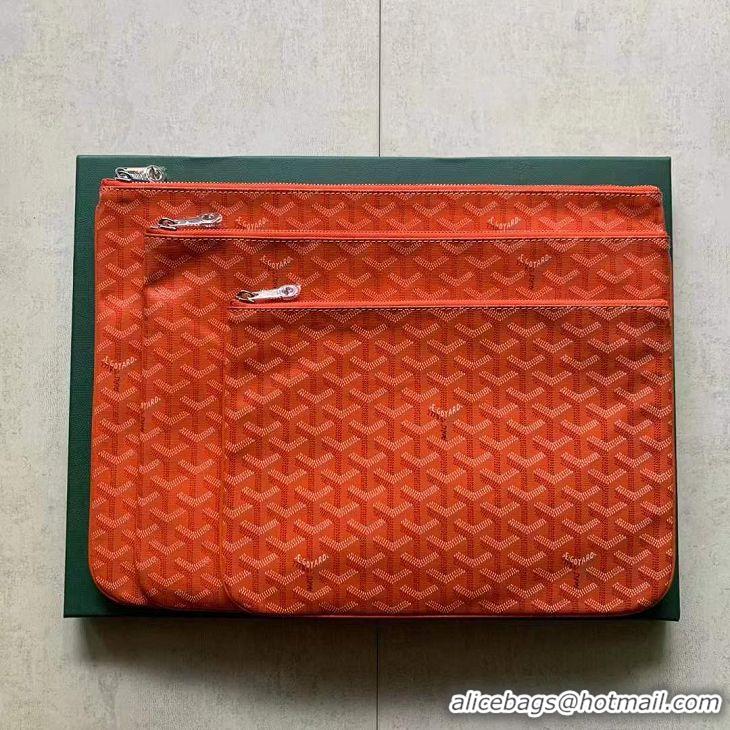 Well Crafted Goyard Original Senat Pouch iPad Bag Large L020115 Orange