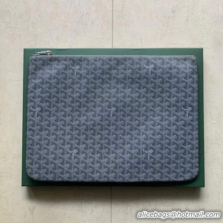 Hot Sell Goyard Original Senat Pouch iPad Bag Large L020115 Dark Grey