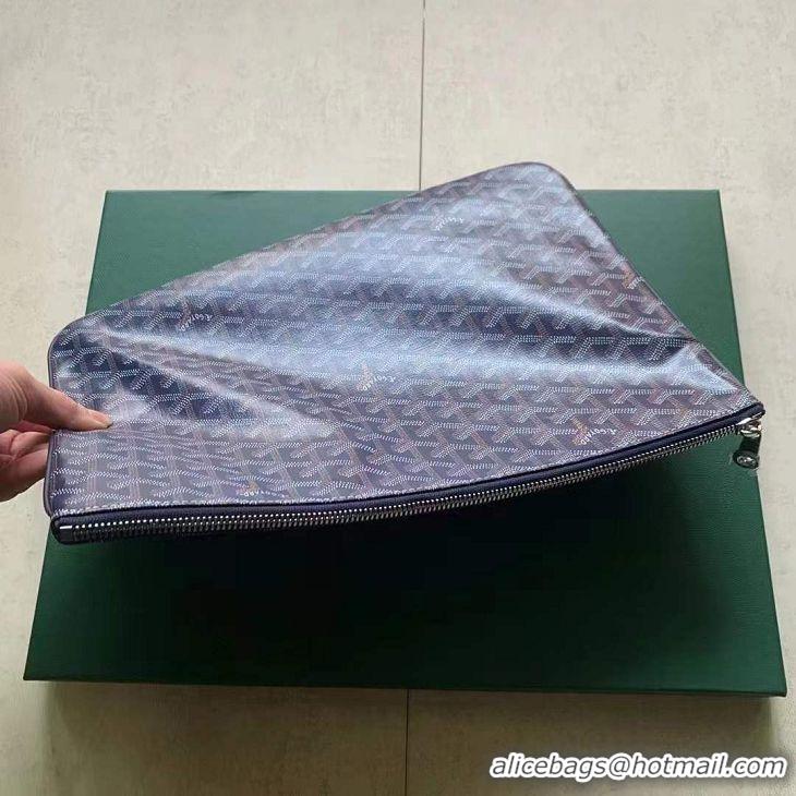 Low Price Goyard Original Senat Pouch iPad Bag Medium M020115 Navy Blue