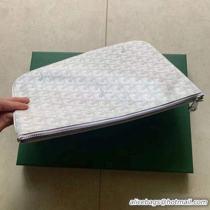 Cheapest Goyard Original Senat Pouch iPad Bag Small S020115 White