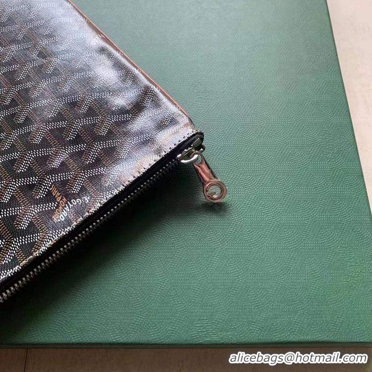 Discount Goyard Original Senat Pouch iPad Bag Small S020115 Black And Tan