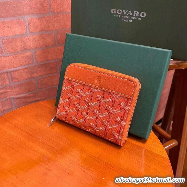 Grade Cheap Goyard Original Zippy Coin Purse 020084 Orange