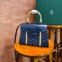 Classic Goyard Original Saigon Tote Bag With Strap Small 8942 Navy Blue
