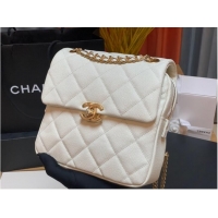 Discount Chanel Grained Calfskin Backpack Original Leather AS3108 white
