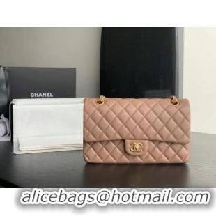 AAAAA Discount CHANEL Classic Handbag Lambskin Taupe 01112 & gold-Tone Metal