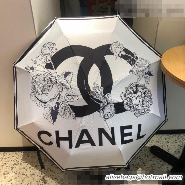 Cheapest AAAAA Chanel Rose Umbrella C0956 White 2022