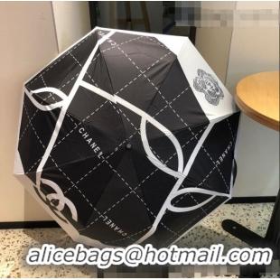 Well Crafted Chanel Camellia Umbrella C1008 Black 2022