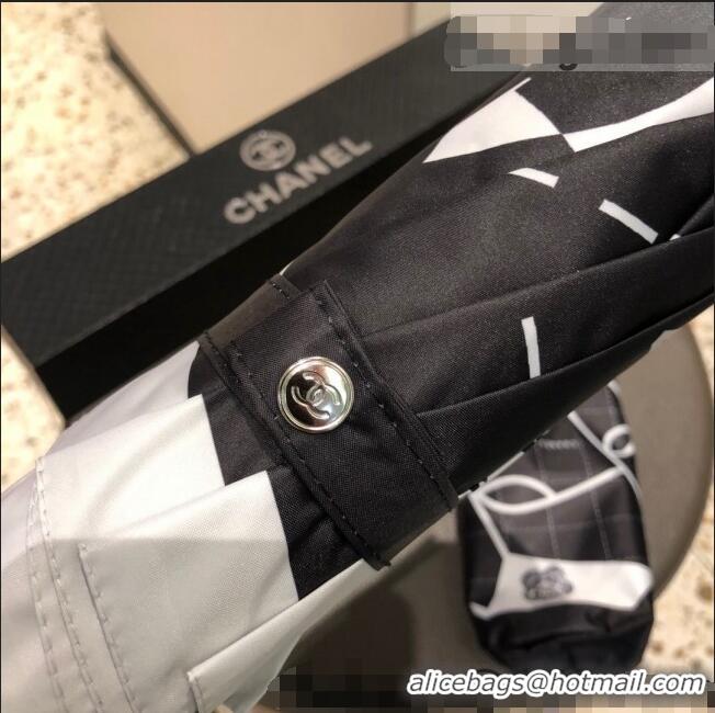 Well Crafted Chanel Camellia Umbrella C1008 Black 2022