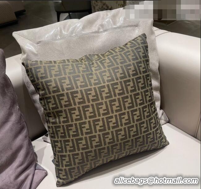 Inexpensive Fendi FF Sqaure Pillow 45x45cm F1339 Beige 2021