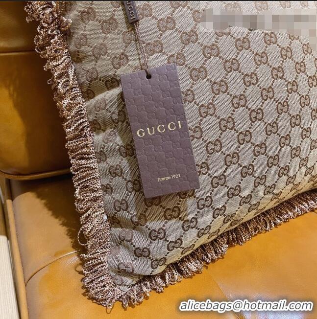 Promotional Gucci GG Case Throw Pillow G1339 Brown 2021