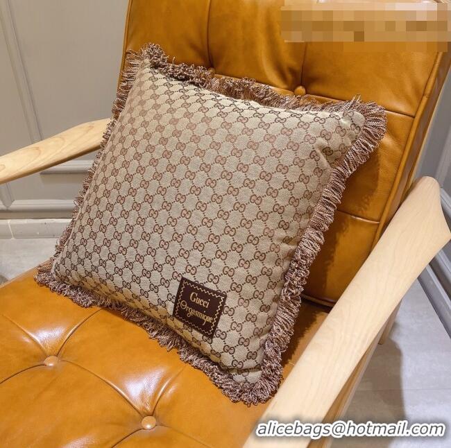 Promotional Gucci GG Case Throw Pillow G1339 Brown 2021