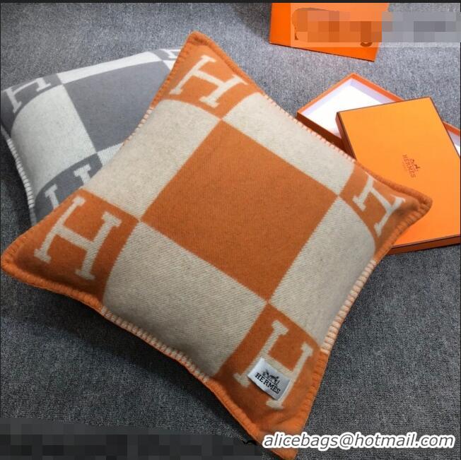 Traditional Specials Hermes Avalon Wool Pillow 55x55cm H0149 Orange 2021