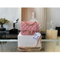 Youthful Cheap Chanel MINI Flap Bag Original Sheepskin Leather 1115 pink