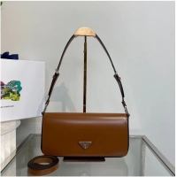 Inexpensive Prada Brushed leather Femme bag 1BD323 brown