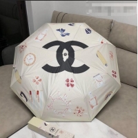 Promotional Chanel CC Print Umbrella CC1225 Apricot 2021