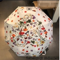 Shop Grade Chanel Flora Umbrella C2564 White 2021