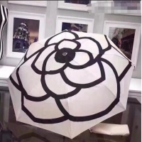Buy Inexpensive Chanel Camellia Umbrella C9111 White 2021