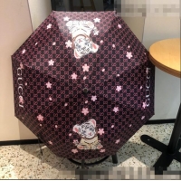 Super Quality Gucci Tiger Umbrella G0967 Black/Pink 2022