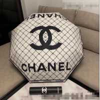 Top Grade Chanel CC Umbrella C1003 White/Black 2022