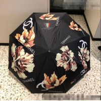 Grade Cheap Chanel Maple Umbrella C040104 Black 2022 