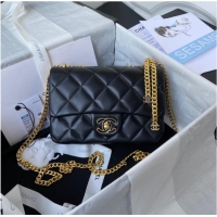 Classic Chanel Flap Lambskin small Shoulder Bag AS3114 black