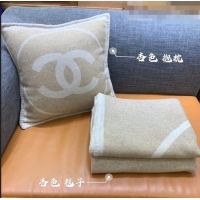 Buy Discount Chanel Wool Pillow And Blanket H110268 Beige 2021