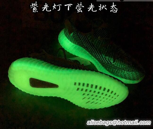 Fashion Adidas Yeezy Boost 350 V2 Sneakers 'Glow Green Static Refective '042012