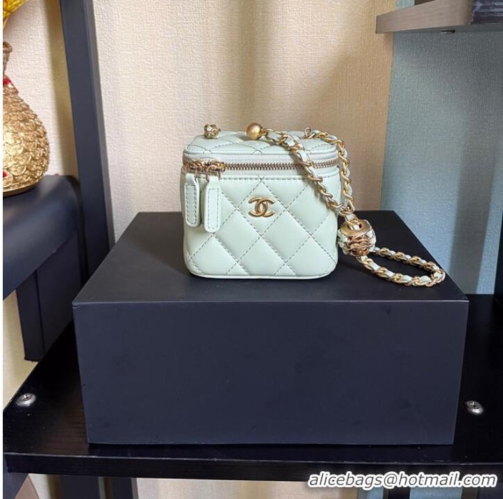 Top Grade Chanel mini Shoulder Bag Lambskin & Gold-Tone Metal AP2929 white