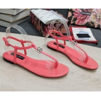 Good Taste Dolce & Gabbana DG Calfskin Thong Sandals Pink 042213