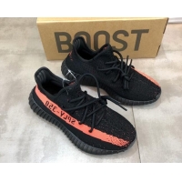 Luxury Discount Adidas Yeezy Boost 350 V2 Sneakers 'Black/Red' 042050